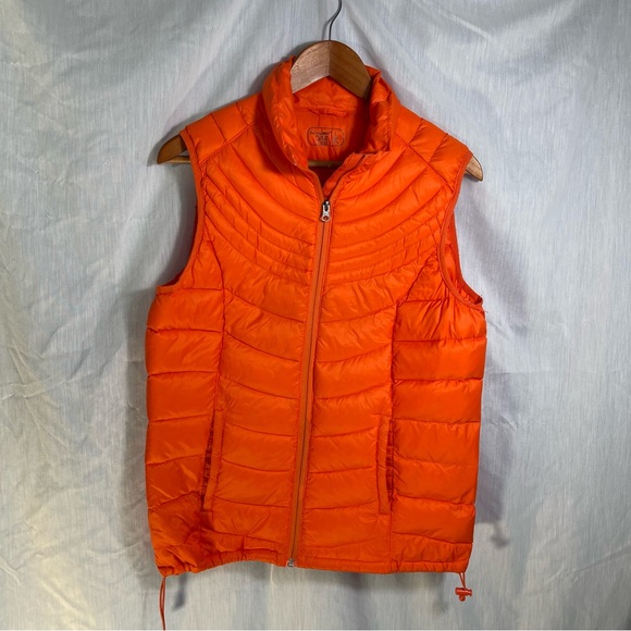 Be Inspired Orange Puffer Vest - Picture 1 of 8